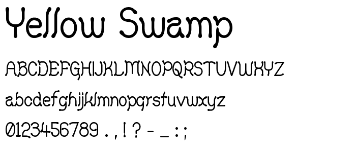 Yellow Swamp font